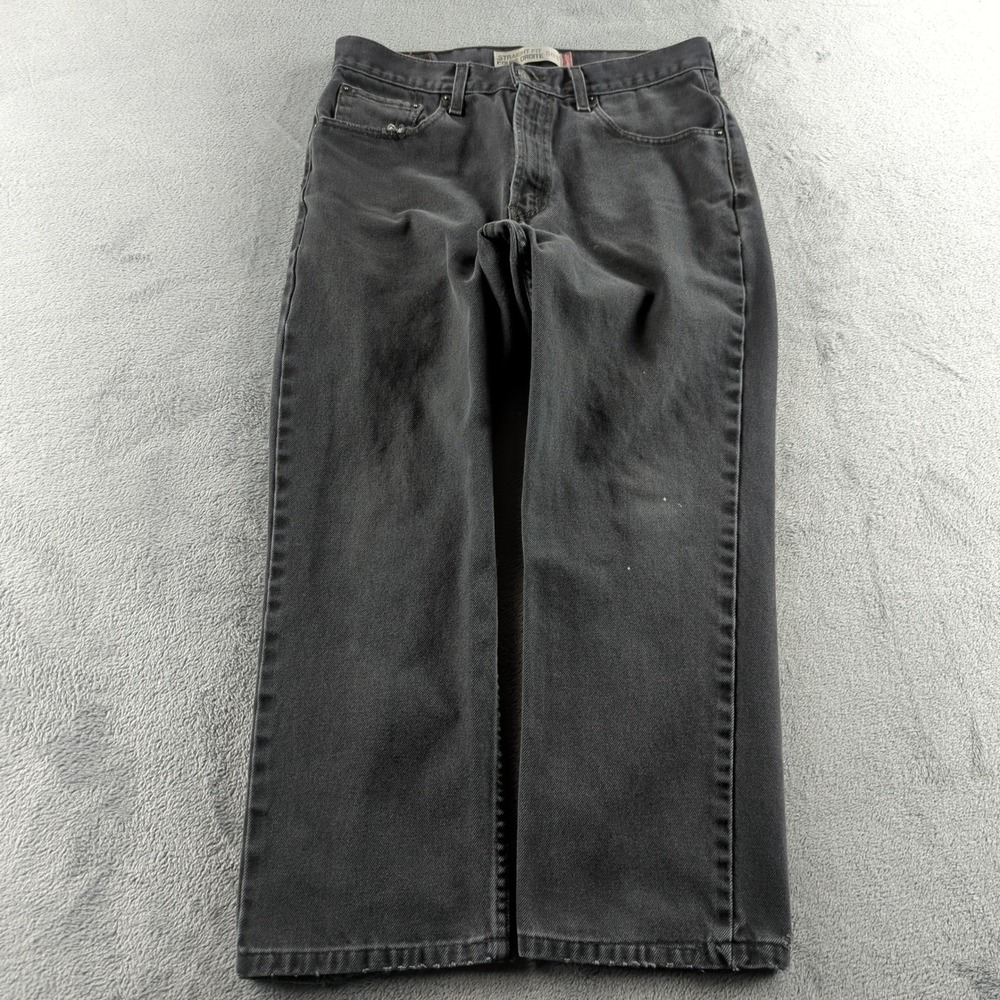Vintage Levis 516 Jeans Mens 34 (Fits 32x26) Black Faded Slim Fit Zip Fly Y2K